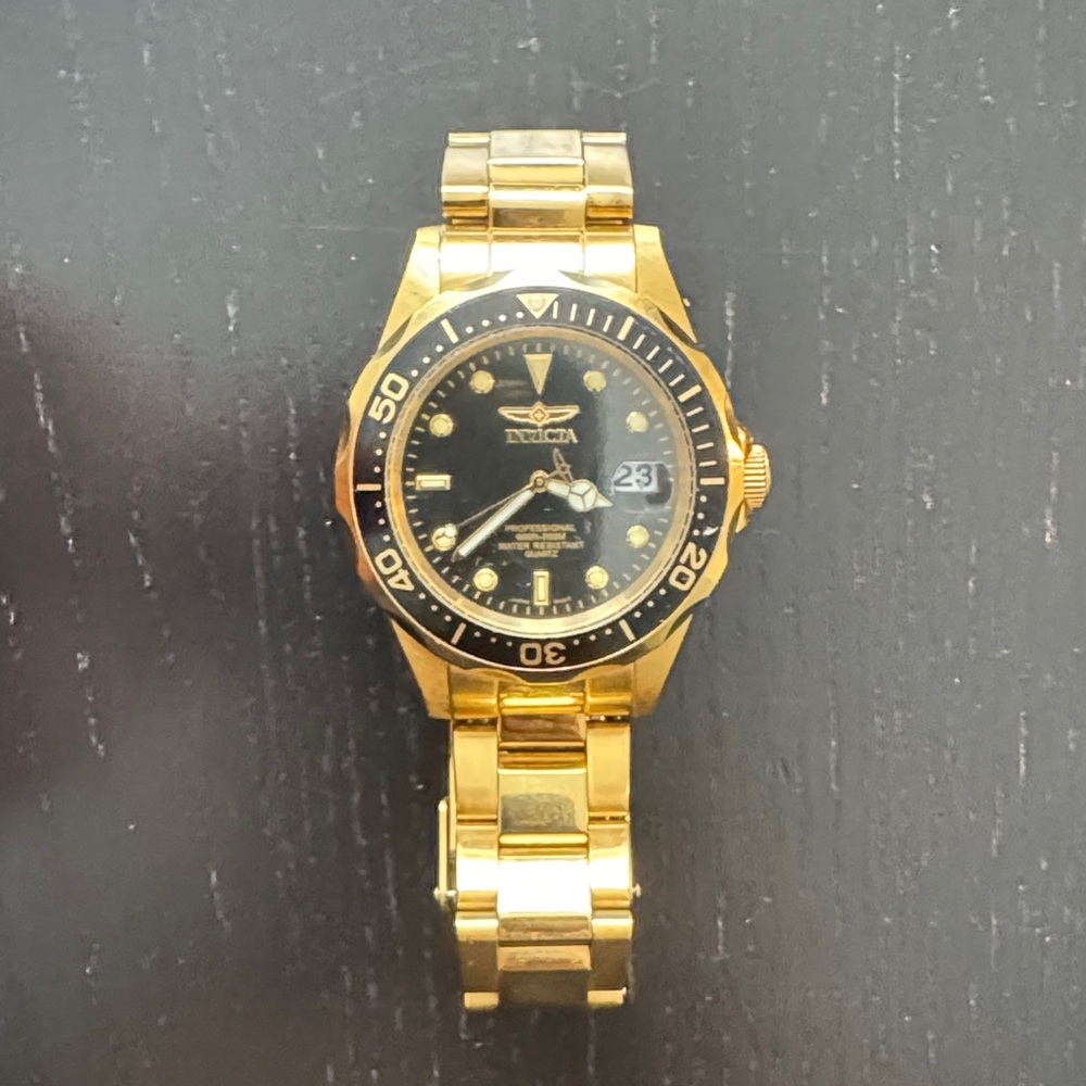 Invicta Gold and Black Men's Watch